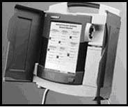 An AccuVote-TSX model electronic voting machine.